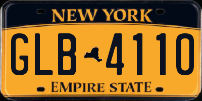 NY license plate GLB4110