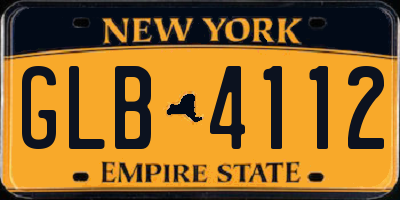 NY license plate GLB4112