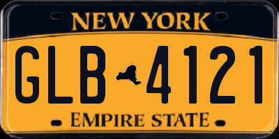 NY license plate GLB4121