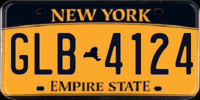 NY license plate GLB4124