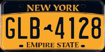 NY license plate GLB4128
