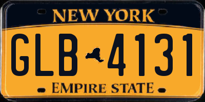 NY license plate GLB4131