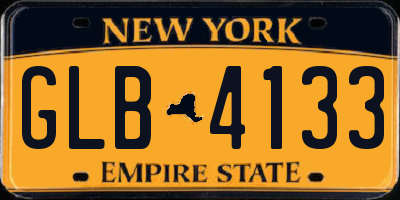 NY license plate GLB4133