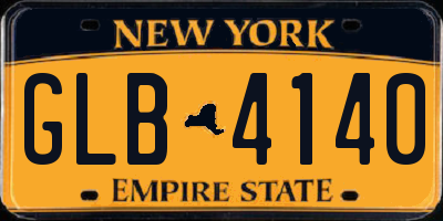 NY license plate GLB4140