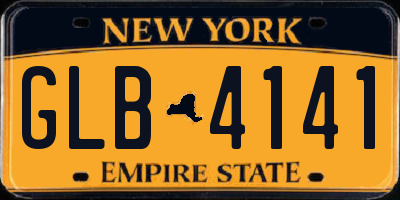 NY license plate GLB4141