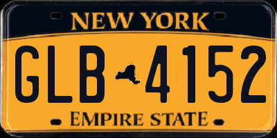 NY license plate GLB4152