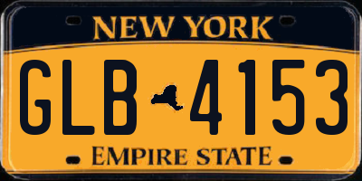 NY license plate GLB4153