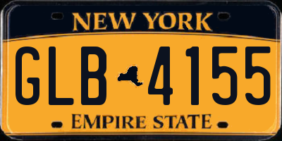 NY license plate GLB4155