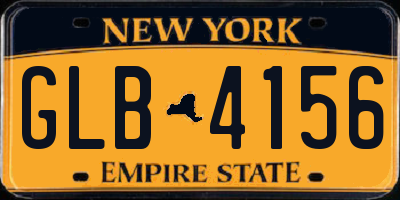 NY license plate GLB4156