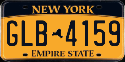 NY license plate GLB4159