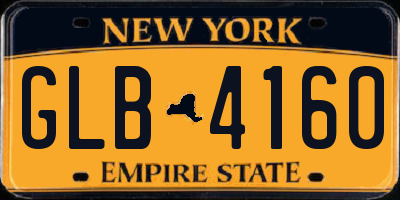 NY license plate GLB4160