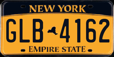 NY license plate GLB4162