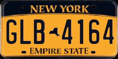 NY license plate GLB4164