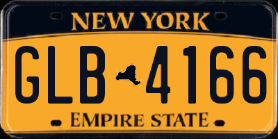 NY license plate GLB4166