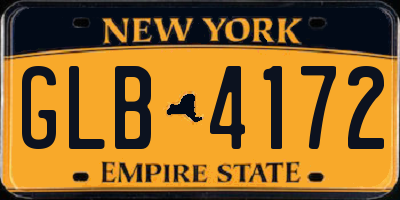 NY license plate GLB4172