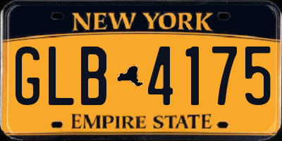 NY license plate GLB4175