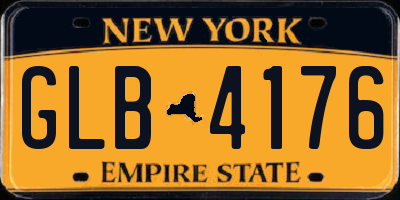 NY license plate GLB4176