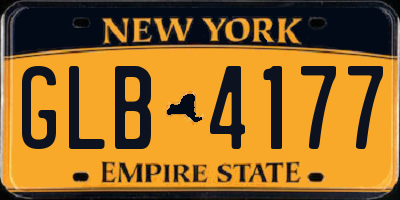 NY license plate GLB4177