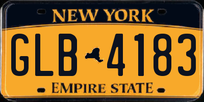 NY license plate GLB4183