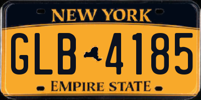 NY license plate GLB4185