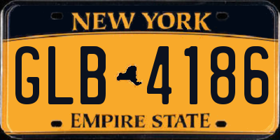 NY license plate GLB4186