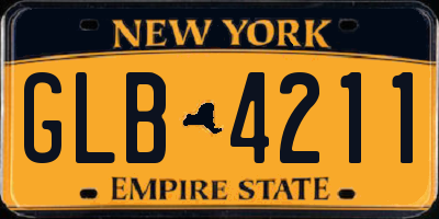 NY license plate GLB4211