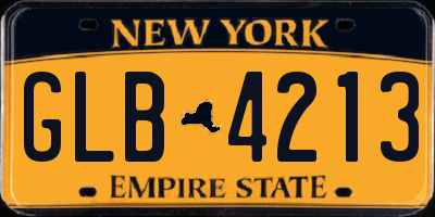 NY license plate GLB4213