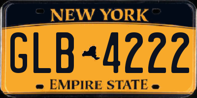 NY license plate GLB4222