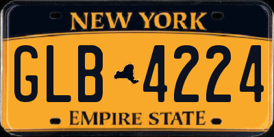 NY license plate GLB4224