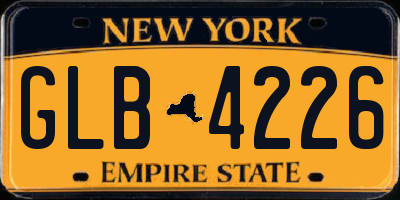 NY license plate GLB4226
