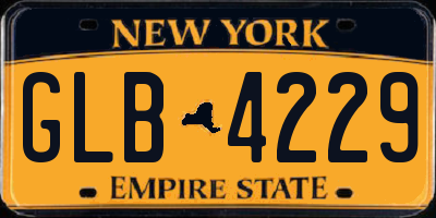 NY license plate GLB4229