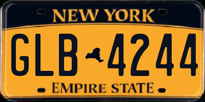 NY license plate GLB4244