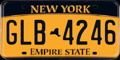 NY license plate GLB4246
