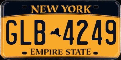 NY license plate GLB4249