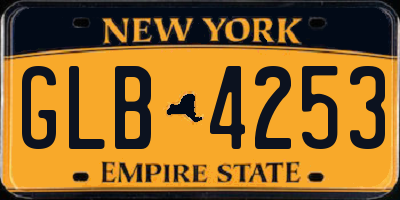 NY license plate GLB4253