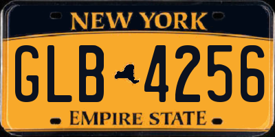 NY license plate GLB4256