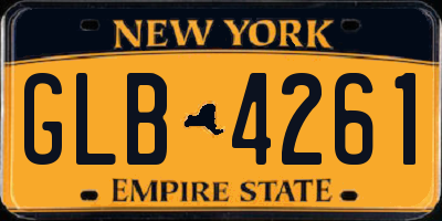 NY license plate GLB4261