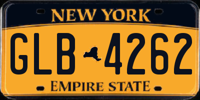 NY license plate GLB4262