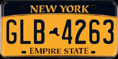 NY license plate GLB4263