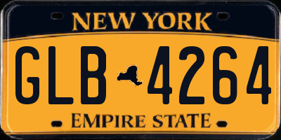 NY license plate GLB4264