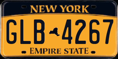 NY license plate GLB4267