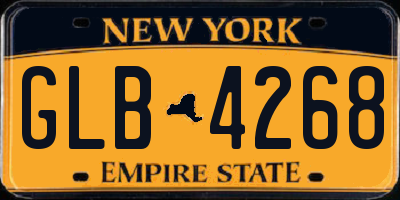 NY license plate GLB4268