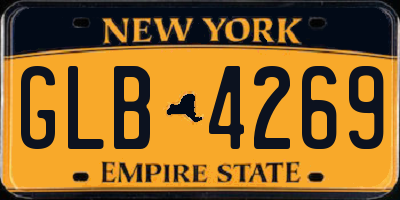NY license plate GLB4269