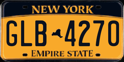 NY license plate GLB4270