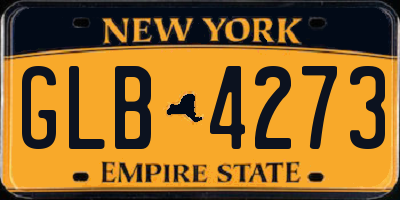 NY license plate GLB4273