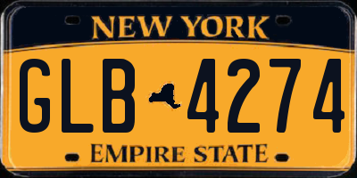 NY license plate GLB4274