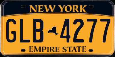 NY license plate GLB4277