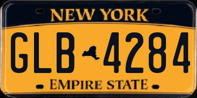 NY license plate GLB4284