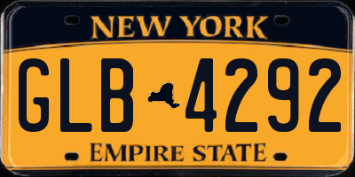 NY license plate GLB4292