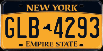 NY license plate GLB4293